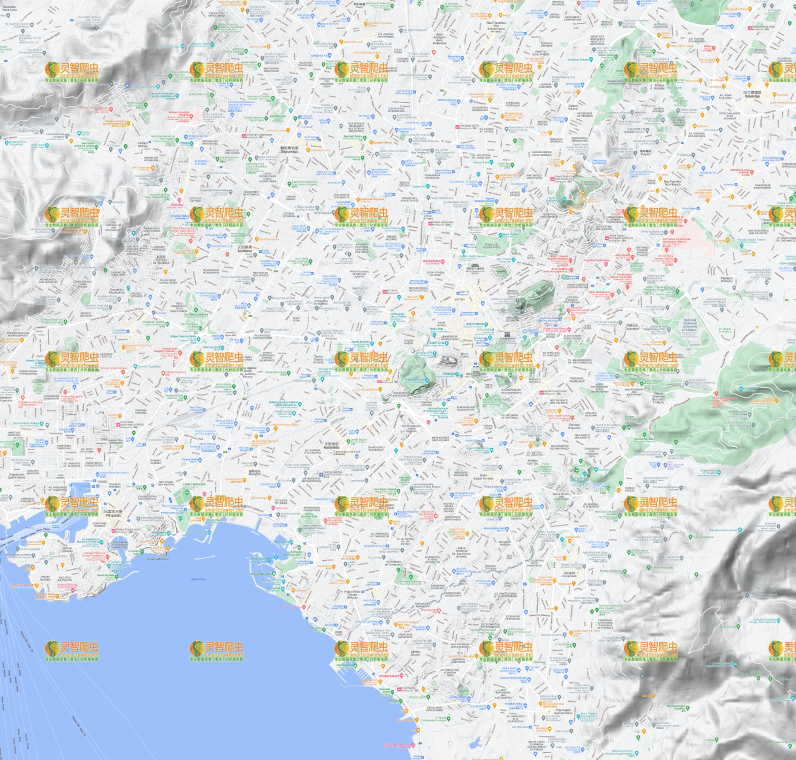 希腊 雅典 Google 谷歌 高清地形图