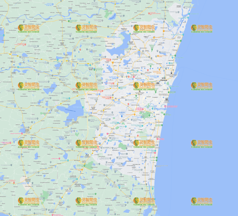 印度 钦奈 Google 谷歌 高清地图