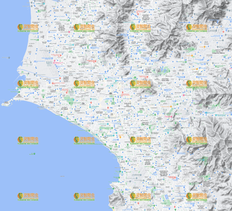 秘鲁 利马 Google 谷歌 高清地形图