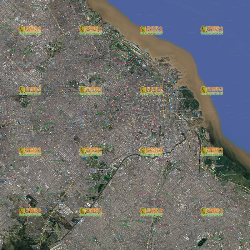 阿根廷 布宜诺斯艾利斯 Google 谷歌 高清卫星图