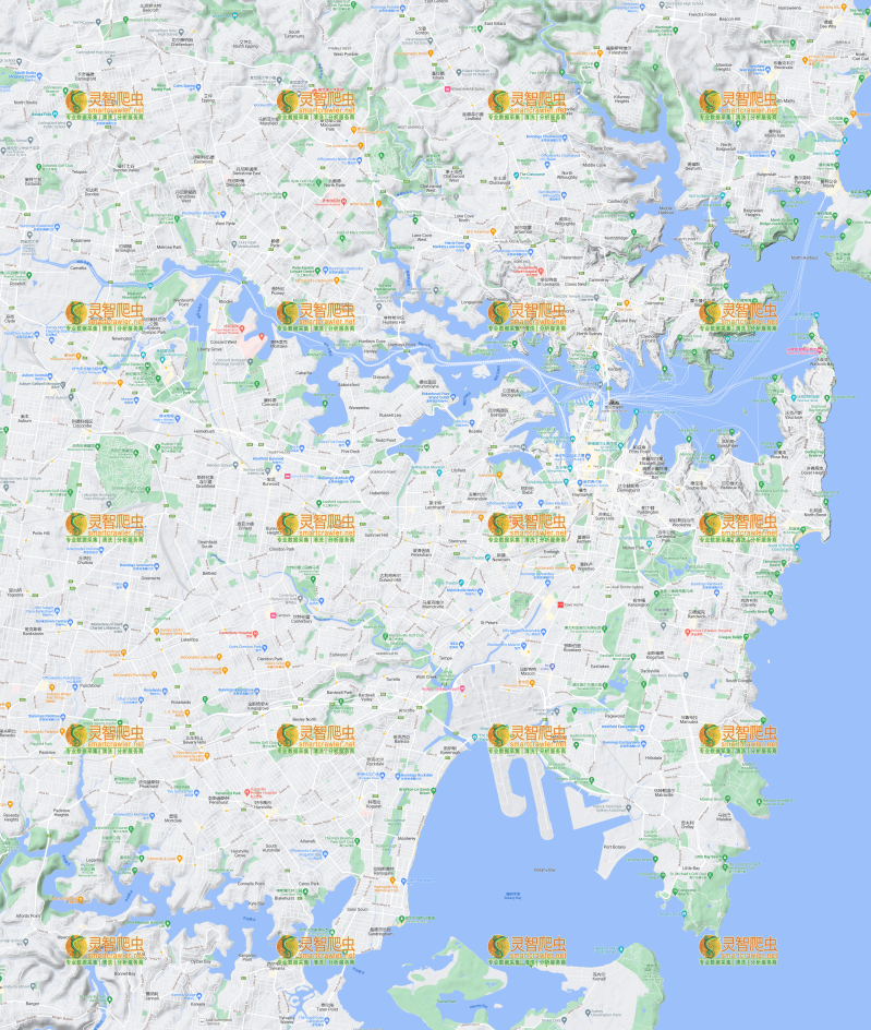 澳大利亚 悉尼 Google 谷歌 高清地形图
