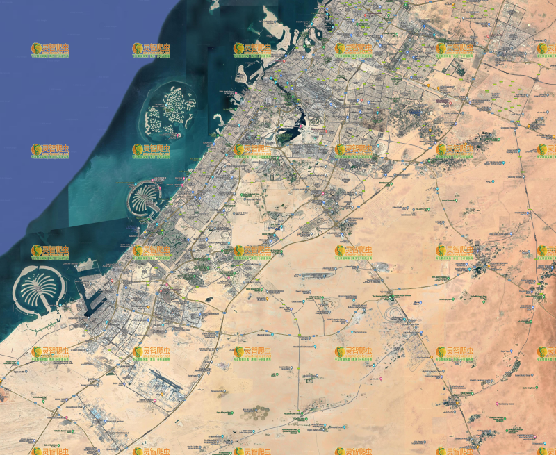 阿拉伯联合酋长国 迪拜 杜拜 Google 谷歌 高清卫星图