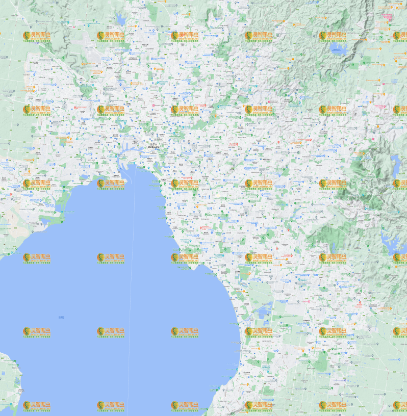 澳大利亚 墨尔本 Google 谷歌 高清地形图