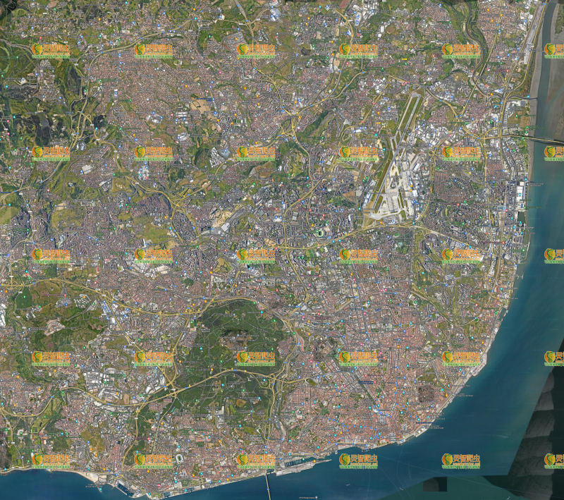 葡萄牙 里斯本 Google 谷歌 高清卫星图